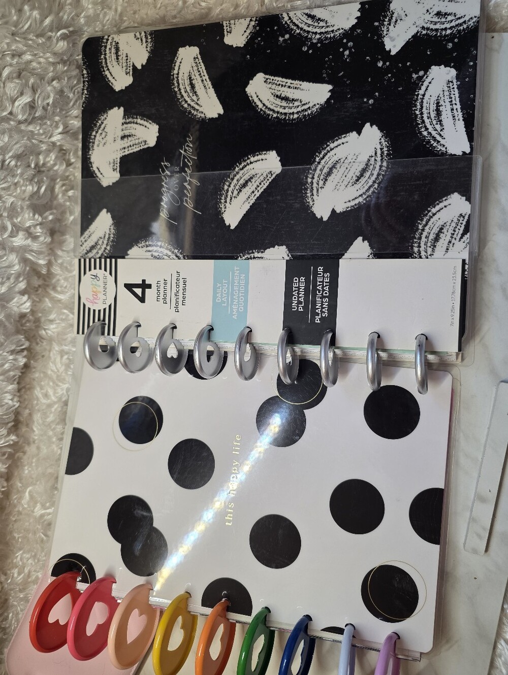 Happy Planner 4 Month Black & Silver Brushstroke Daily Layout Planner